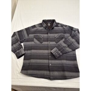 FLANNEL SHIRT Kuhl Men's XXL Heavyweight  Disordr Long Sleeve BLK GRY 7334